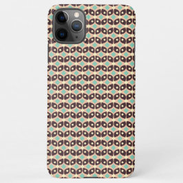 Seamless geometric pattern in dark brown leaf  iPhone 11Pro maxケース