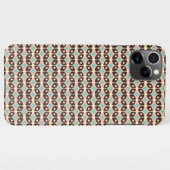 Seamless geometric pattern in dark brown leaf  iPhoneケース (裏面横)