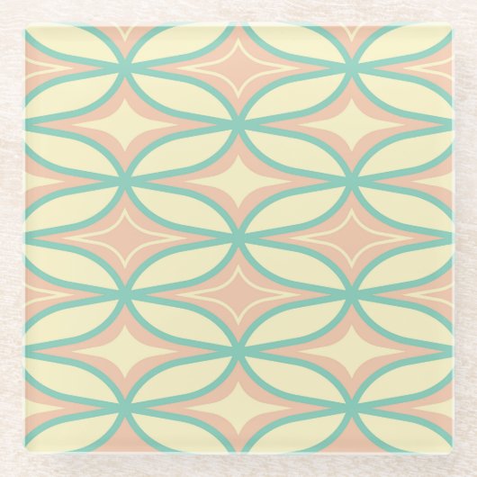  Seamless geometric pattern in diamond shapes  ガラスコースター (正面)