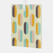 Seamless geometric pattern in retro vibes ガラスオーナメント (正面左)