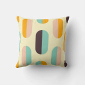 Seamless geometric pattern in retro vibes クッション (裏面)