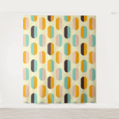 Seamless geometric pattern in retro vibes タペストリー (正面)