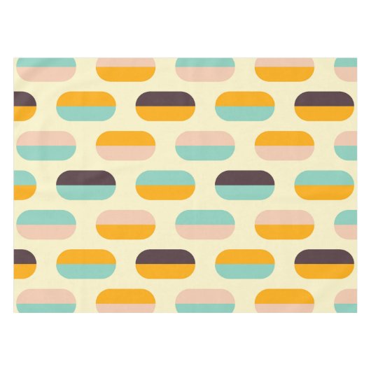 Seamless geometric pattern in retro vibes テーブルクロス (正面(横))