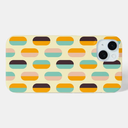 Seamless geometric pattern in retro vibes Case-Mate iPhoneケース (裏面 (横))