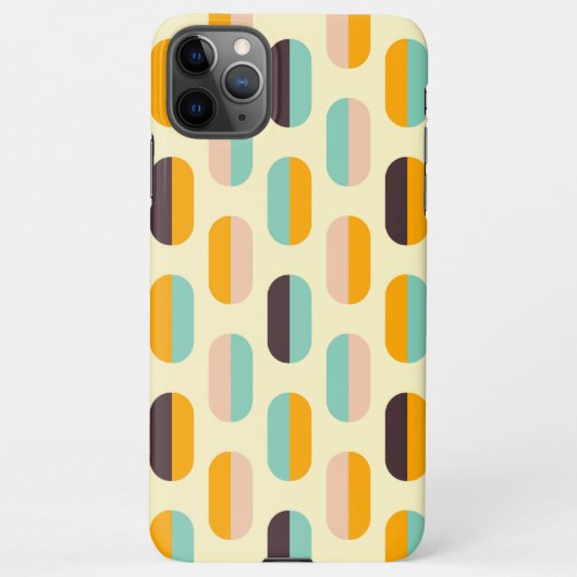 Seamless geometric pattern in retro vibes iPhoneケース (裏面)