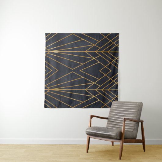 Seamless geometric pattern on paper texture. Art D タペストリー (インサイチュ(横))