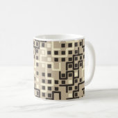 Seamless geometric pattern with colored elements, コーヒーマグカップ (正面右)