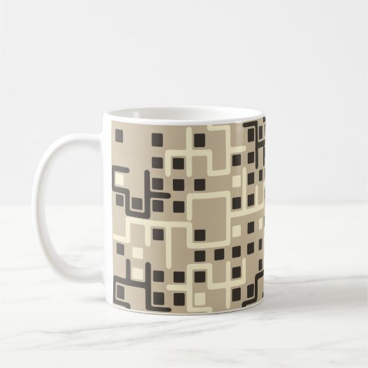 Seamless geometric pattern with colored elements, コーヒーマグカップ (左)