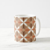 Seamless geometric pattern with flowers コーヒーマグカップ (正面右)