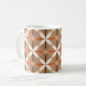 Seamless geometric pattern with flowers コーヒーマグカップ (正面左)