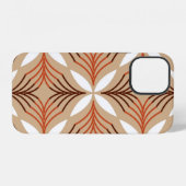 Seamless geometric pattern with flowers iPhoneケース (裏面横)
