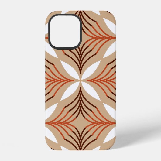 Seamless geometric pattern with flowers iPhoneケース (裏面)
