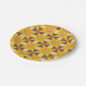 Seamless geometric pattern with orange, blue ペーパープレート (アングル)