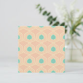 Seamless geometric pattern with teal pentagons サンキューカード (スタンド正面)