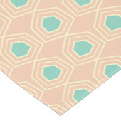 Seamless geometric pattern with teal pentagons ショートテーブルランナー (コーナー)