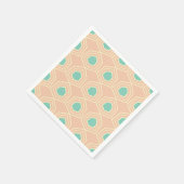 Seamless geometric pattern with teal pentagons スタンダードカクテルナプキン (角)