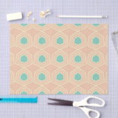 Seamless geometric pattern with teal pentagons 薄葉紙 (クラフト)
