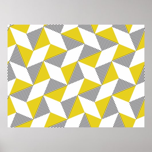 Seamless geometric pattern with triangles, rhombu ポスター (正面)
