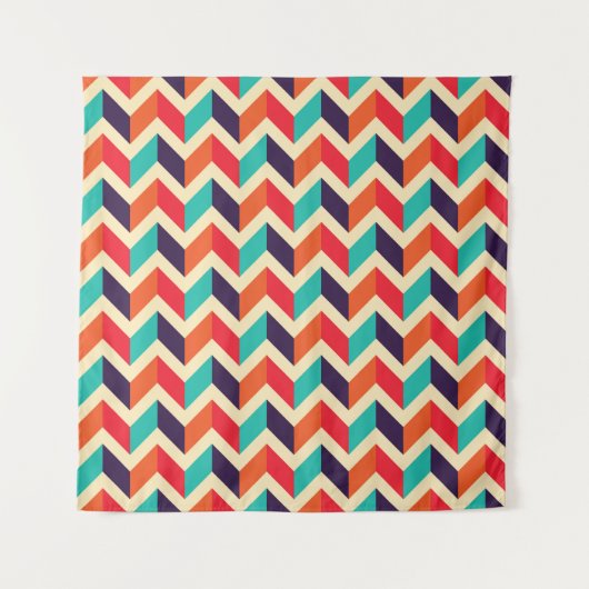 Seamless geometric pattern with zigzags background タペストリー (正面)