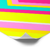 Seamless geometrical modern shapes triangles brigh ポスター (角)