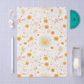 Seamless Golden Sun & Rays - with Abstract Star 薄葉紙 (クラフト)