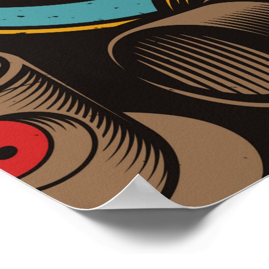 Seamless Graffiti background. Colorful seamless pa ポスター (角)