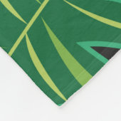 Seamless graphic pattern with leaves monstera and  フリースブランケット (角)