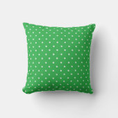 Seamless green background polka dot pattern クッション (正面)