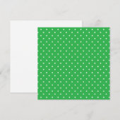Seamless green background polka dot pattern サンキューカード (正面/裏面)