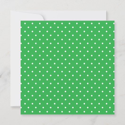 Seamless green background polka dot pattern サンキューカード (正面)