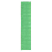 Seamless green background polka dot pattern ショートテーブルランナー (正面)