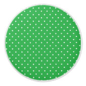 Seamless green background polka dot pattern セラミックノブ (正面)
