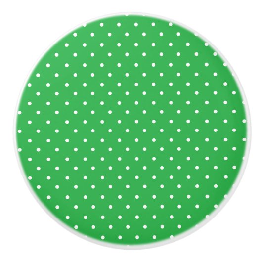 Seamless green background polka dot pattern セラミックノブ (正面)