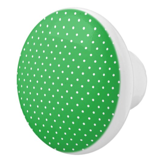 Seamless green background polka dot pattern セラミックノブ (右)
