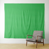 Seamless green background polka dot pattern タペストリー (インサイチュ(横))