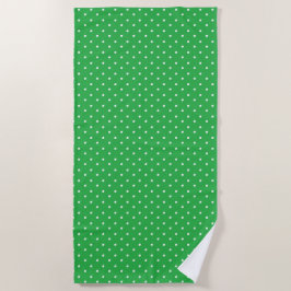 Seamless green background polka dot pattern ビーチタオル