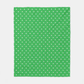 Seamless green background polka dot pattern フリースブランケット (正面)