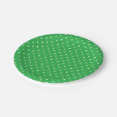 Seamless green background polka dot pattern ペーパープレート (アングル)