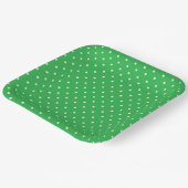 Seamless green background polka dot pattern ペーパープレート (傾斜あり)