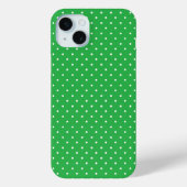 Seamless green background polka dot pattern Case-Mate iPhoneケース (裏面)