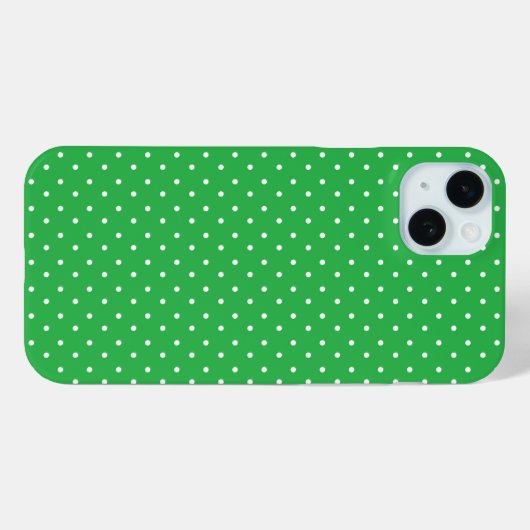 Seamless green background polka dot pattern Case-Mate iPhoneケース (裏面 (横))