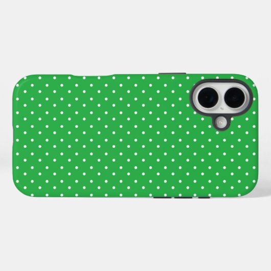 Seamless green background polka dot pattern Case-Mate iPhoneケース (裏面 (横))