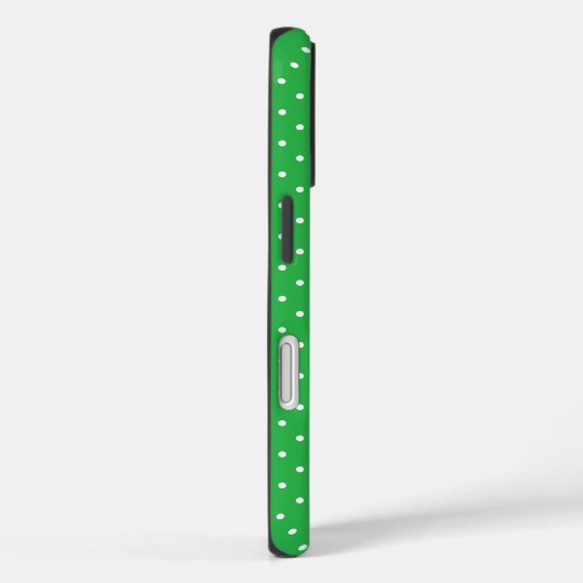 Seamless green background polka dot pattern Case-Mate iPhoneケース (裏面 / 右)