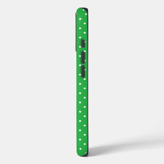 Seamless green background polka dot pattern Case-Mate iPhoneケース (裏面 / 左)