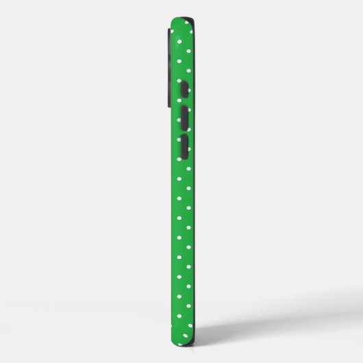 Seamless green background polka dot pattern Case-Mate iPhoneケース (裏面 / 左)