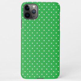 Seamless green background polka dot pattern iPhone 11Pro maxケース