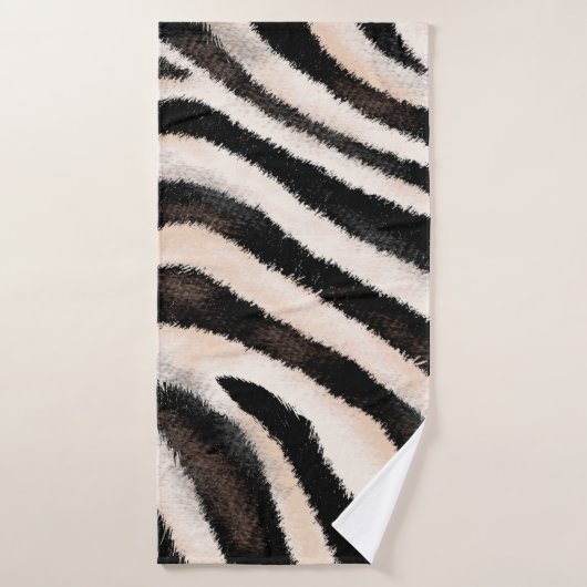 Seamless hand drawing zebra texture, animal print, バスタオル (バスタオル)