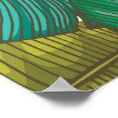 Seamless hand drawn pattern with banana leaves / t ポスター (角)