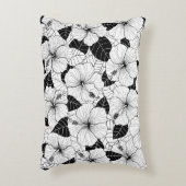 Seamless hand drawn pattern with hibiscus flowers アクセントクッション (正面(垂直))