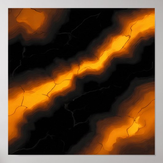 Seamless High-Contrast Molten Tiling Pattern ポスター (正面)